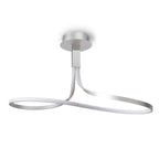M4980 Nur Rectangular Semi Flush 40W LED Silver/Frosted Acrylic/Polished Chrome