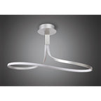M4980 Nur Rectangular Semi Flush 40W LED Silver/Frosted Acrylic/Polished Chrome