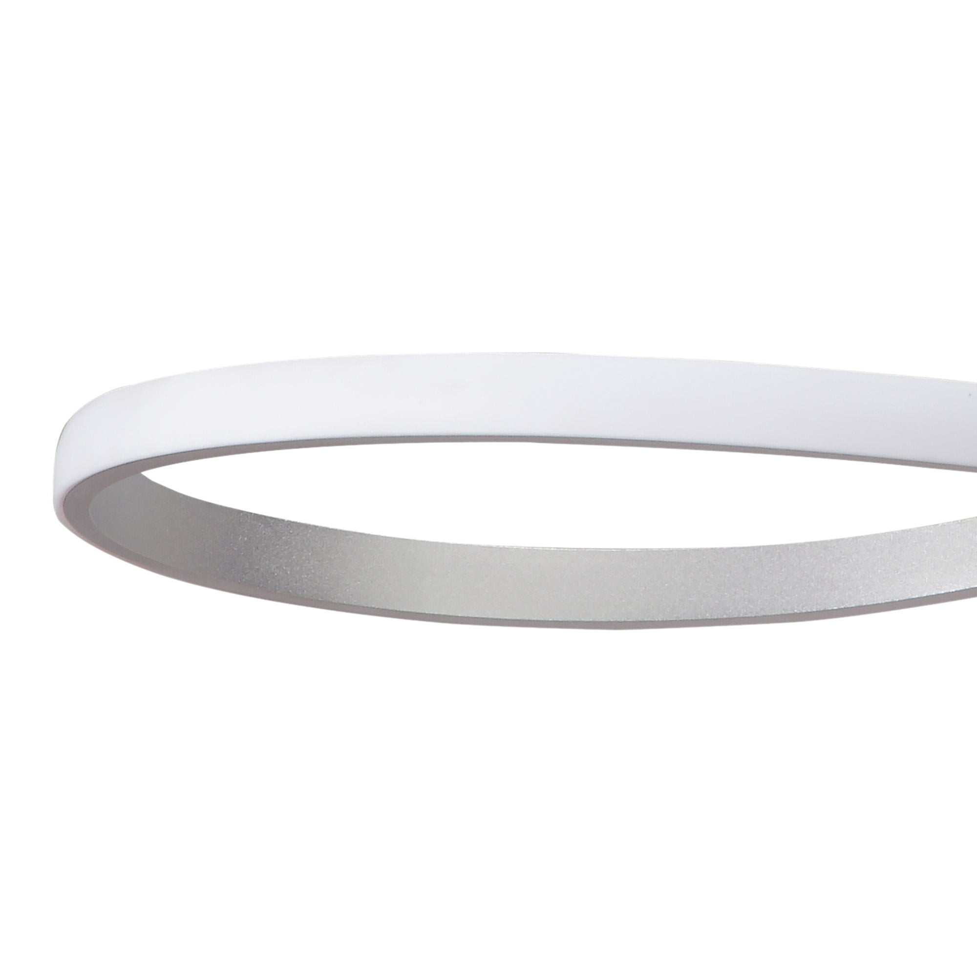 M4980 Nur Rectangular Semi Flush 40W LED Silver/Frosted Acrylic/Polished Chrome