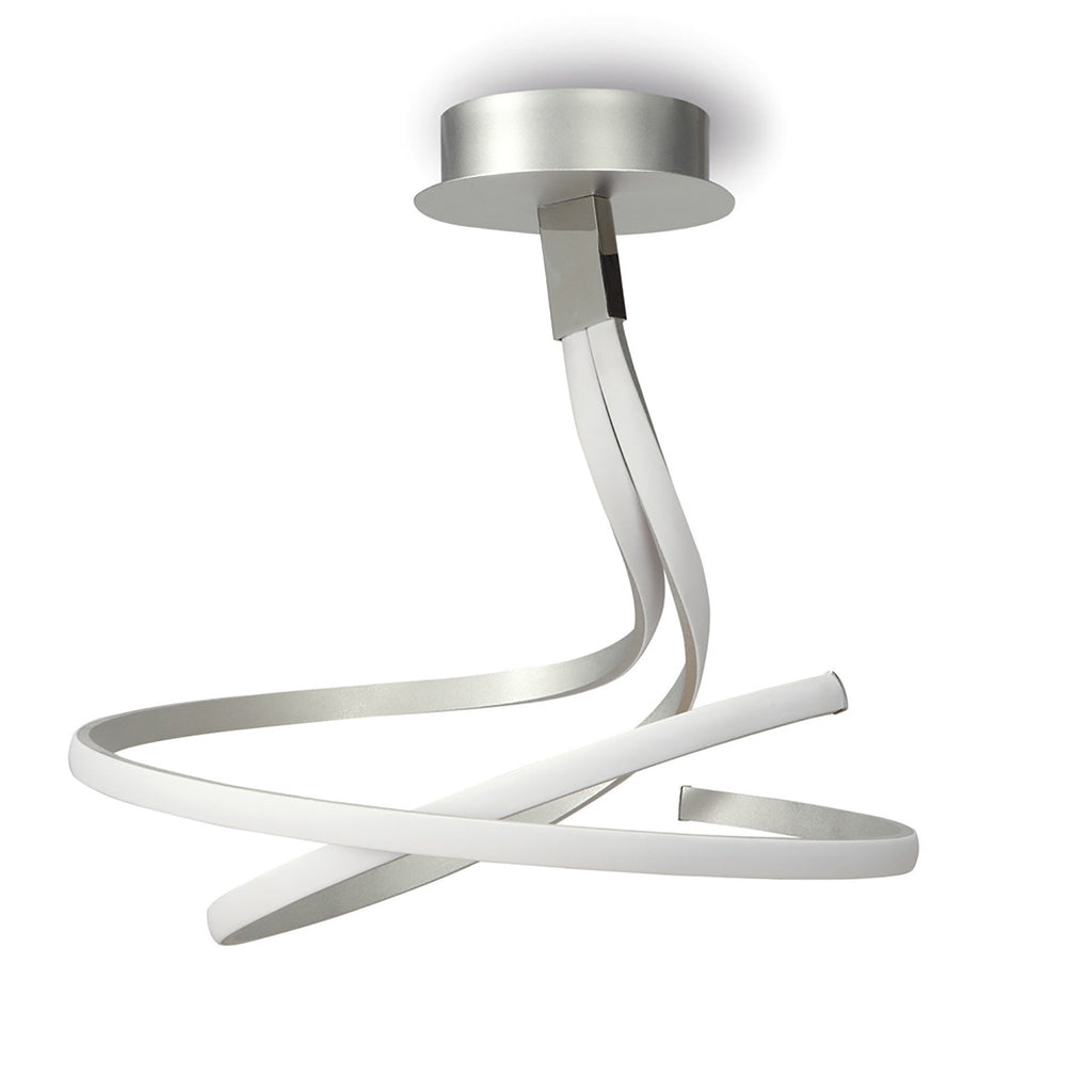 M4981 Nur Semi Flush 50W LED Silver/Frosted Acrylic/Polished Chrome