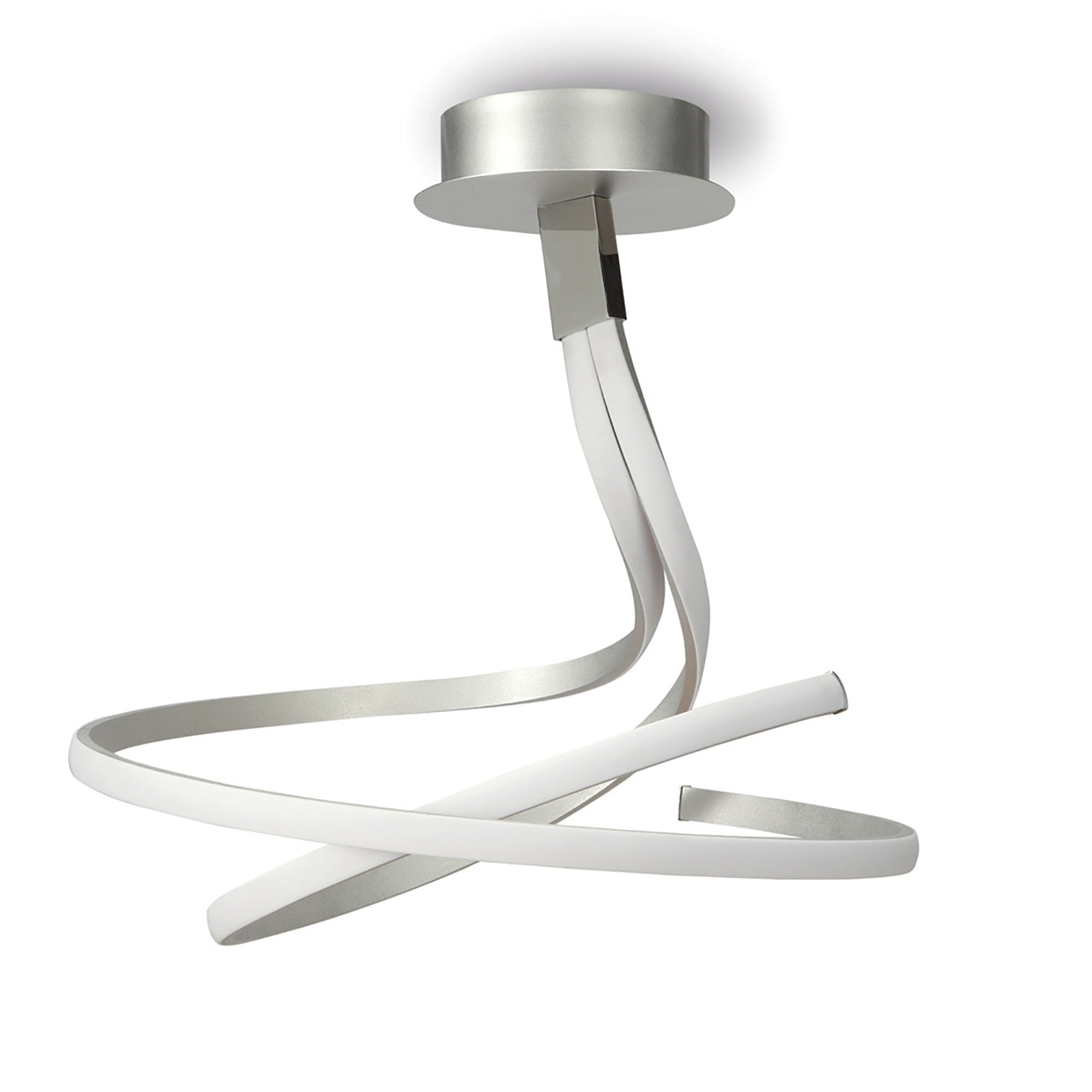 M4981 Nur Semi Flush 50W LED Silver/Frosted Acrylic/Polished Chrome