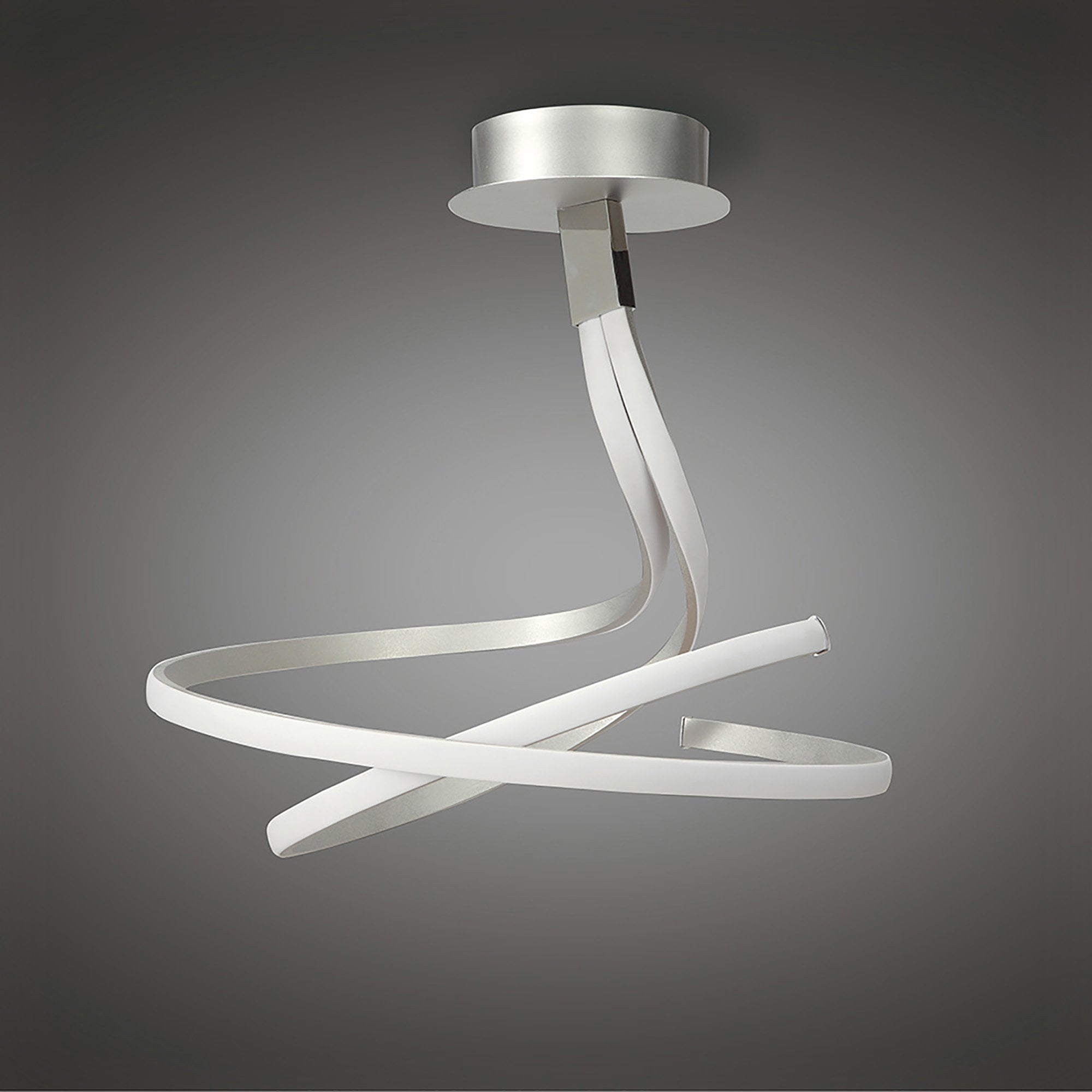 M4981 Nur Semi Flush 50W LED Silver/Frosted Acrylic/Polished Chrome