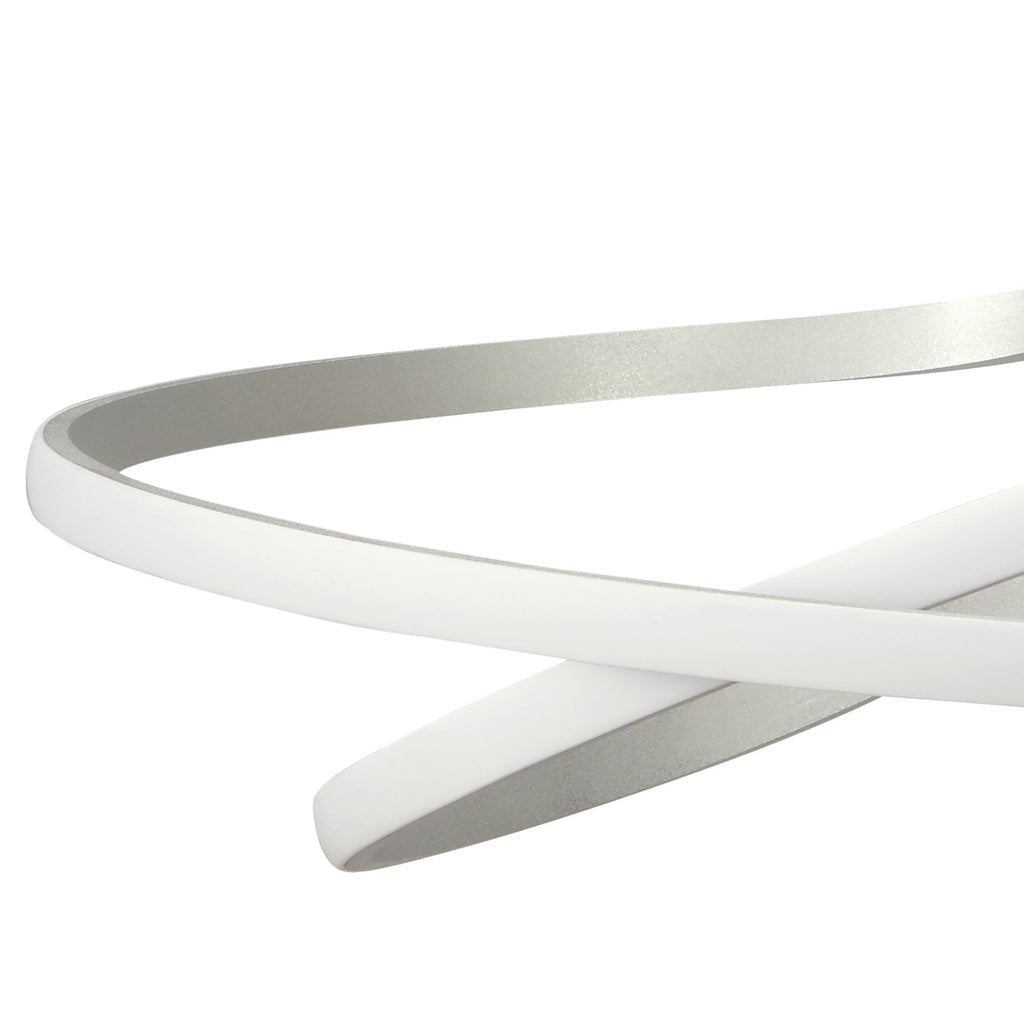 M4981 Nur Semi Flush 50W LED Silver/Frosted Acrylic/Polished Chrome