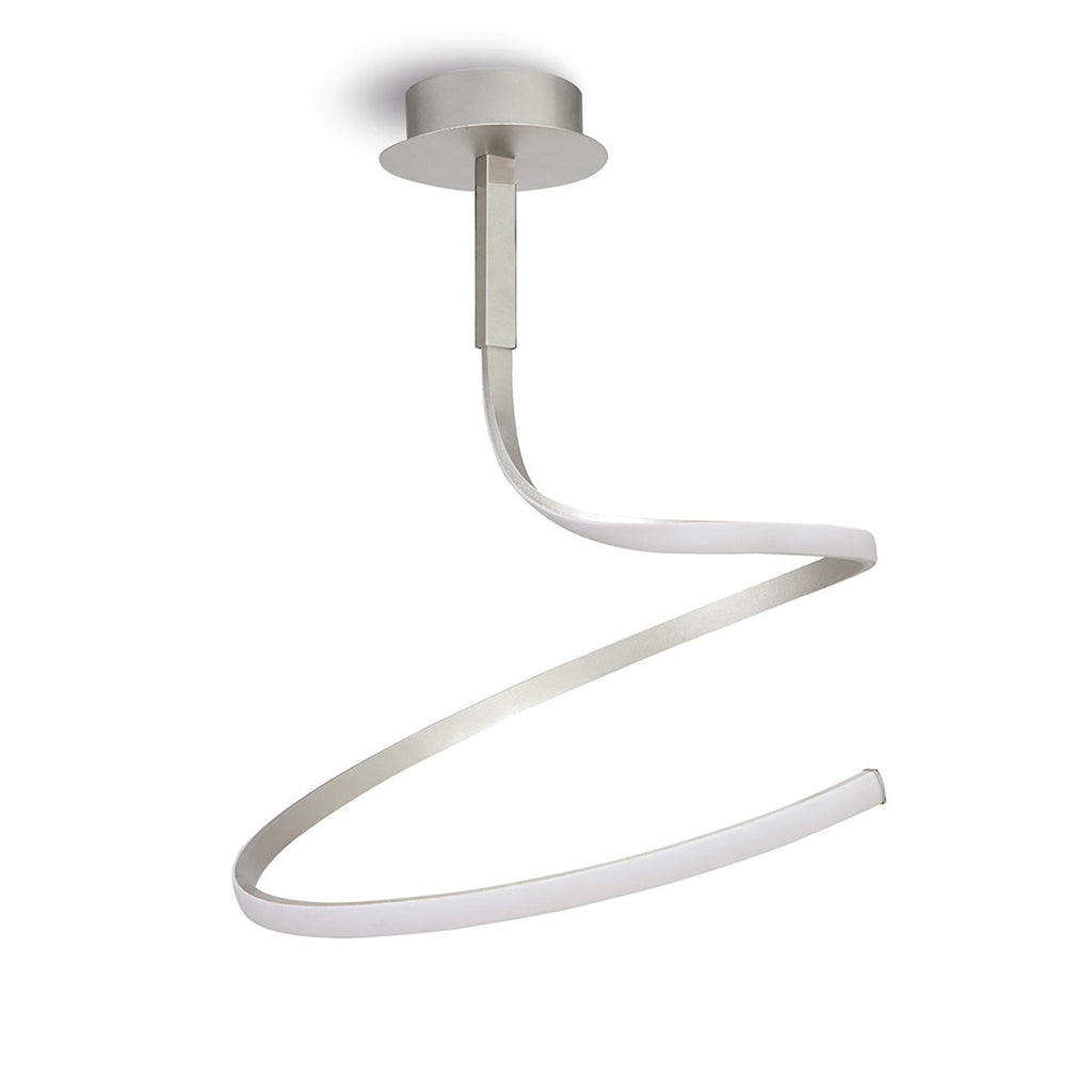 M4982 Nur Semi Flush 30W LED Silver/Frosted Acrylic/Polished Chrome