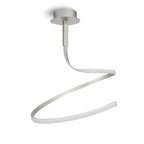 M4982 Nur Semi Flush 30W LED Silver/Frosted Acrylic/Polished Chrome