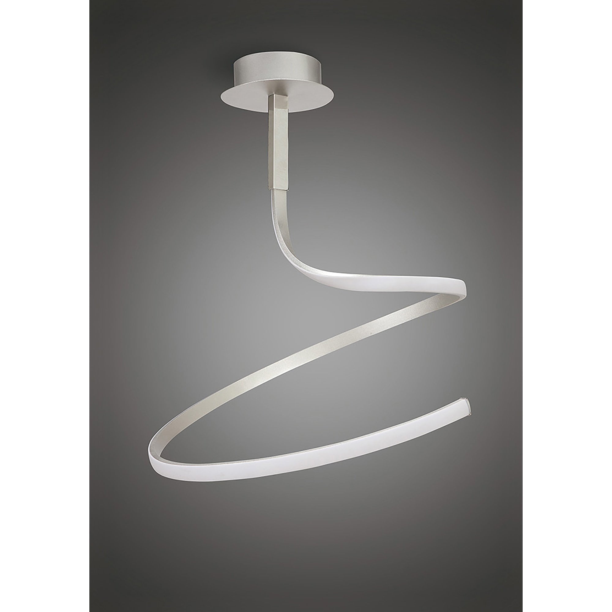 M4982 Nur Semi Flush 30W LED Silver/Frosted Acrylic/Polished Chrome