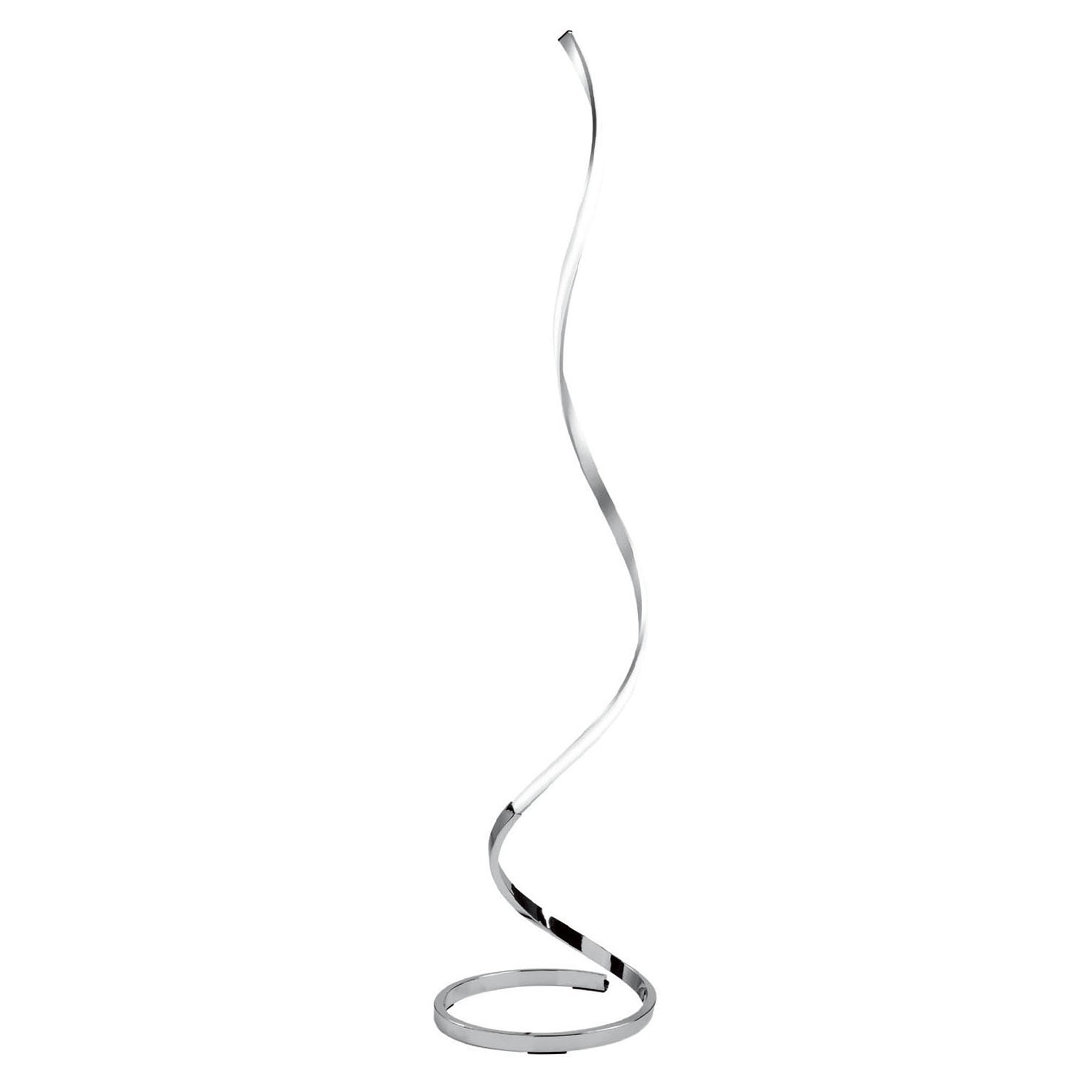 M4983 Nur Floor Lamp 20W LED Dimmable Silver/Frosted Acrylic/Polished Chrome