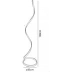 M4983 Nur Floor Lamp 20W LED Dimmable Silver/Frosted Acrylic/Polished Chrome