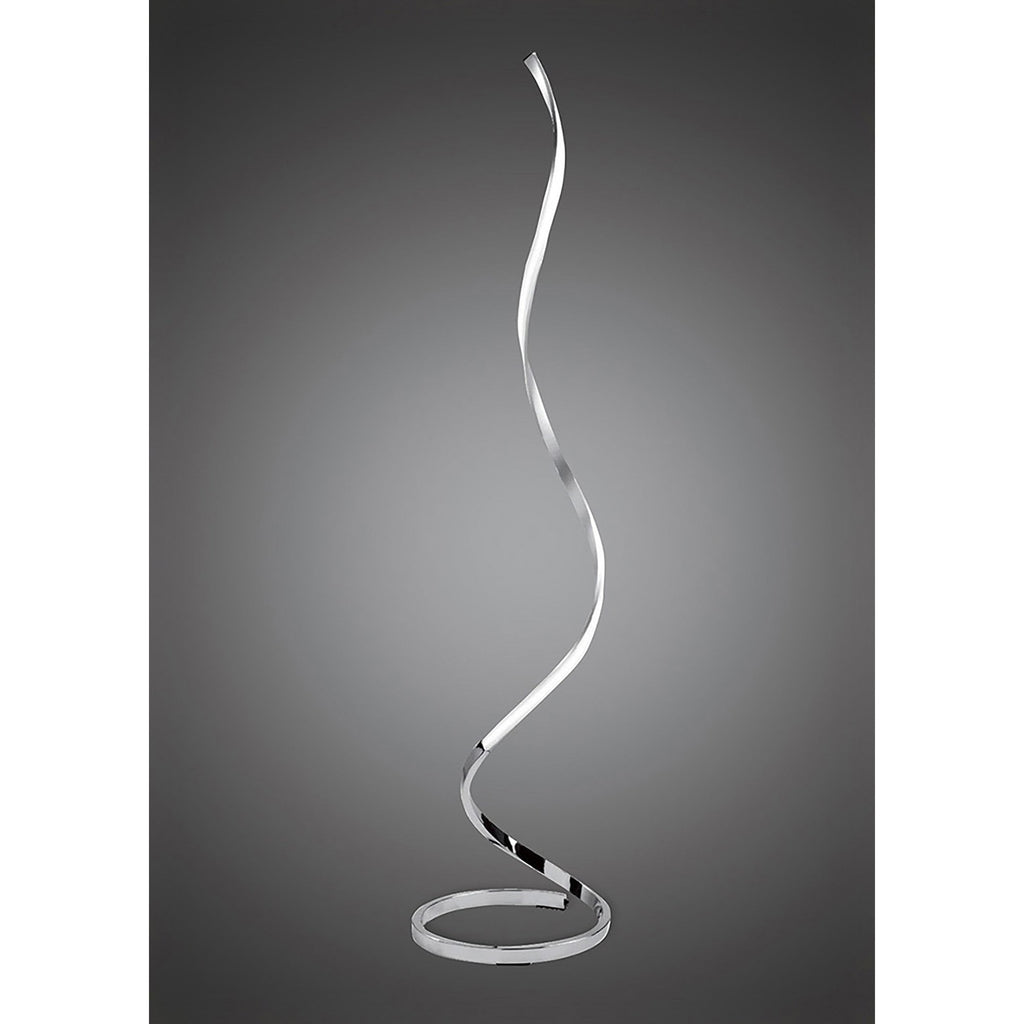 M4983 Nur Floor Lamp 20W LED Dimmable Silver/Frosted Acrylic/Polished Chrome