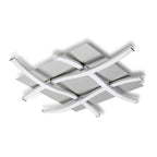 M4984 Nur Square Flush Ceiling 34W LED Silver/Frosted Acrylic/Polished Chrome