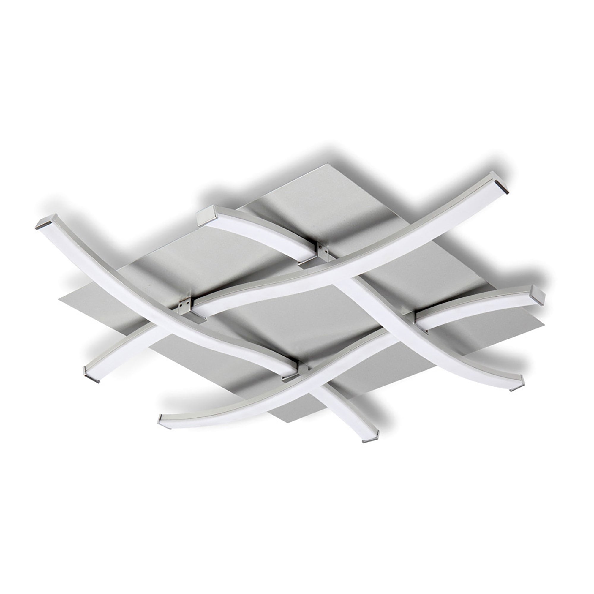 M4984 Nur Square Flush Ceiling 34W LED Silver/Frosted Acrylic/Polished Chrome