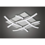 M4984 Nur Square Flush Ceiling 34W LED Silver/Frosted Acrylic/Polished Chrome