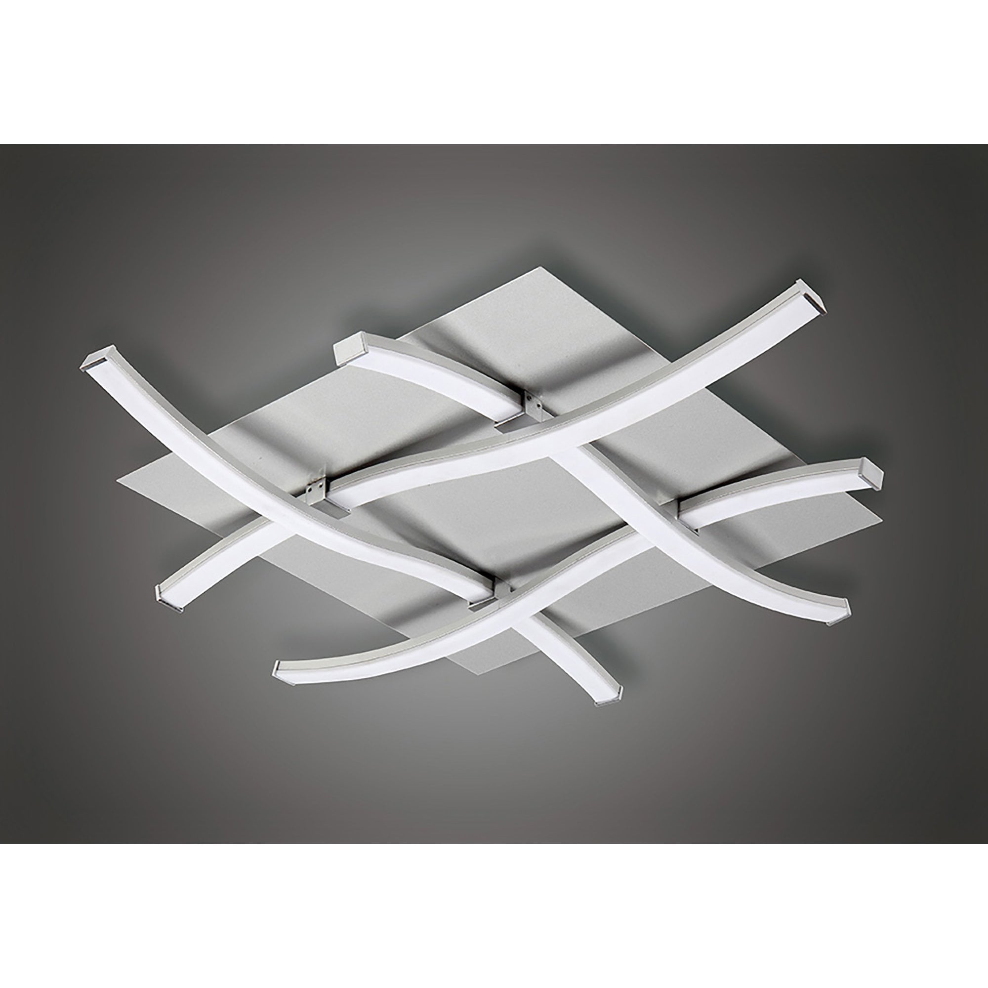M4984 Nur Square Flush Ceiling 34W LED Silver/Frosted Acrylic/Polished Chrome