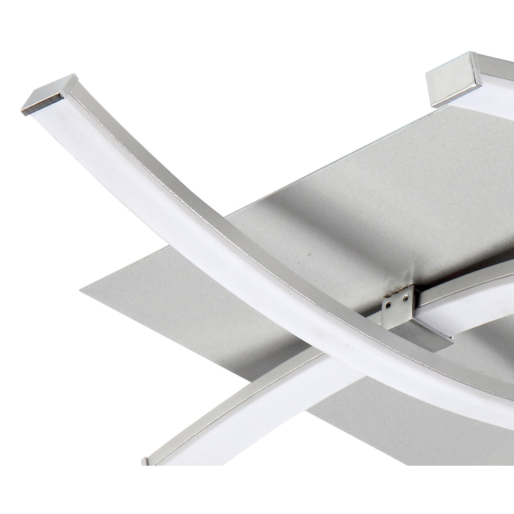 M4984 Nur Square Flush Ceiling 34W LED Silver/Frosted Acrylic/Polished Chrome