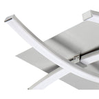 M4984 Nur Square Flush Ceiling 34W LED Silver/Frosted Acrylic/Polished Chrome