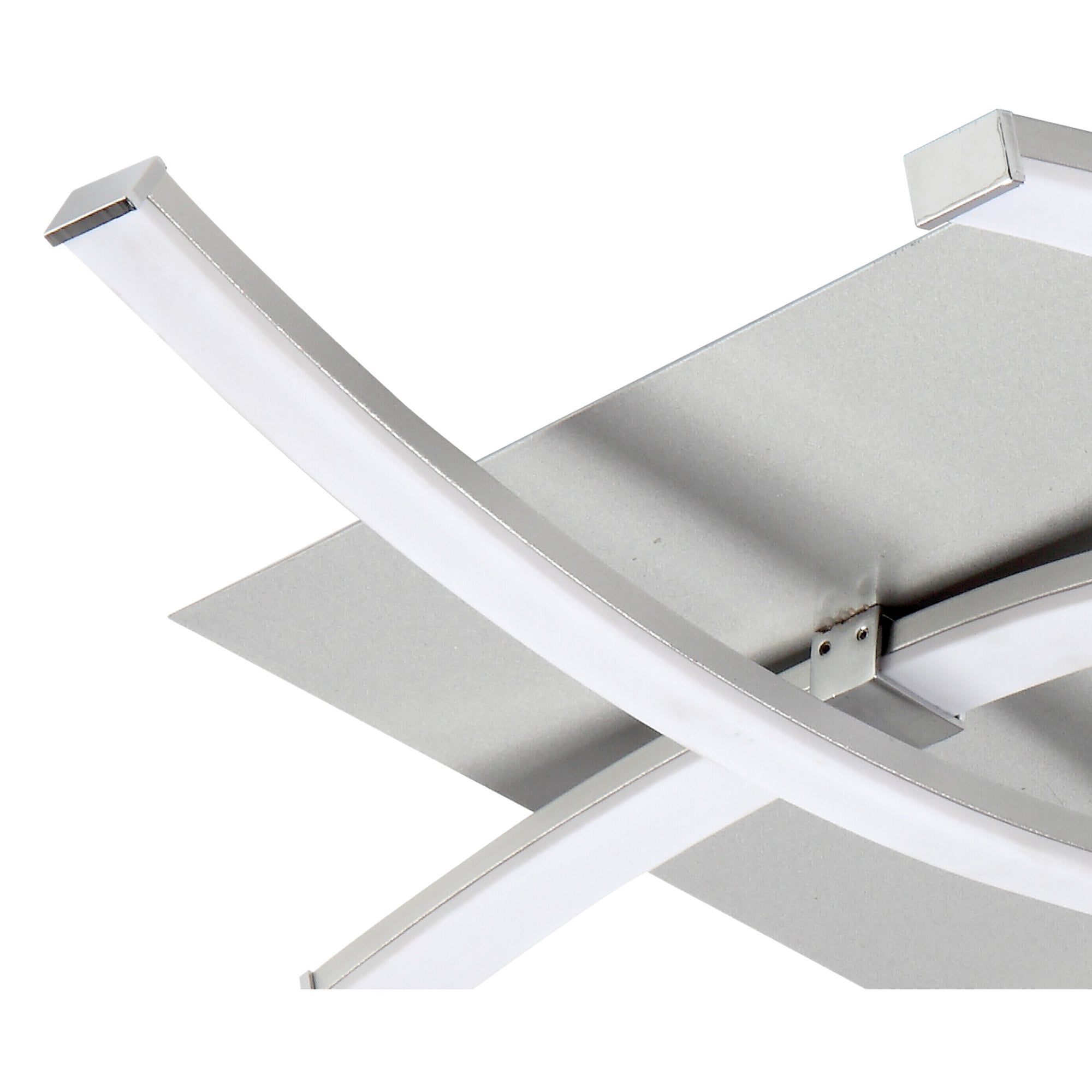 M4984 Nur Square Flush Ceiling 34W LED Silver/Frosted Acrylic/Polished Chrome