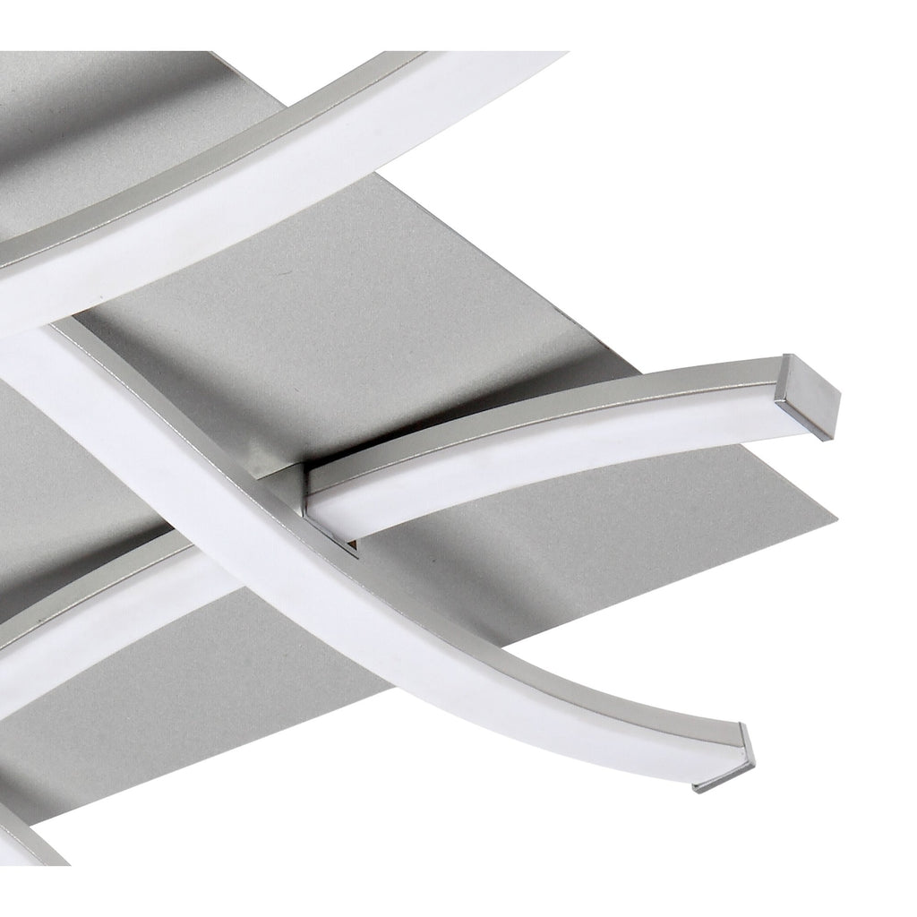 M4984 Nur Square Flush Ceiling 34W LED Silver/Frosted Acrylic/Polished Chrome