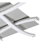 M4984 Nur Square Flush Ceiling 34W LED Silver/Frosted Acrylic/Polished Chrome