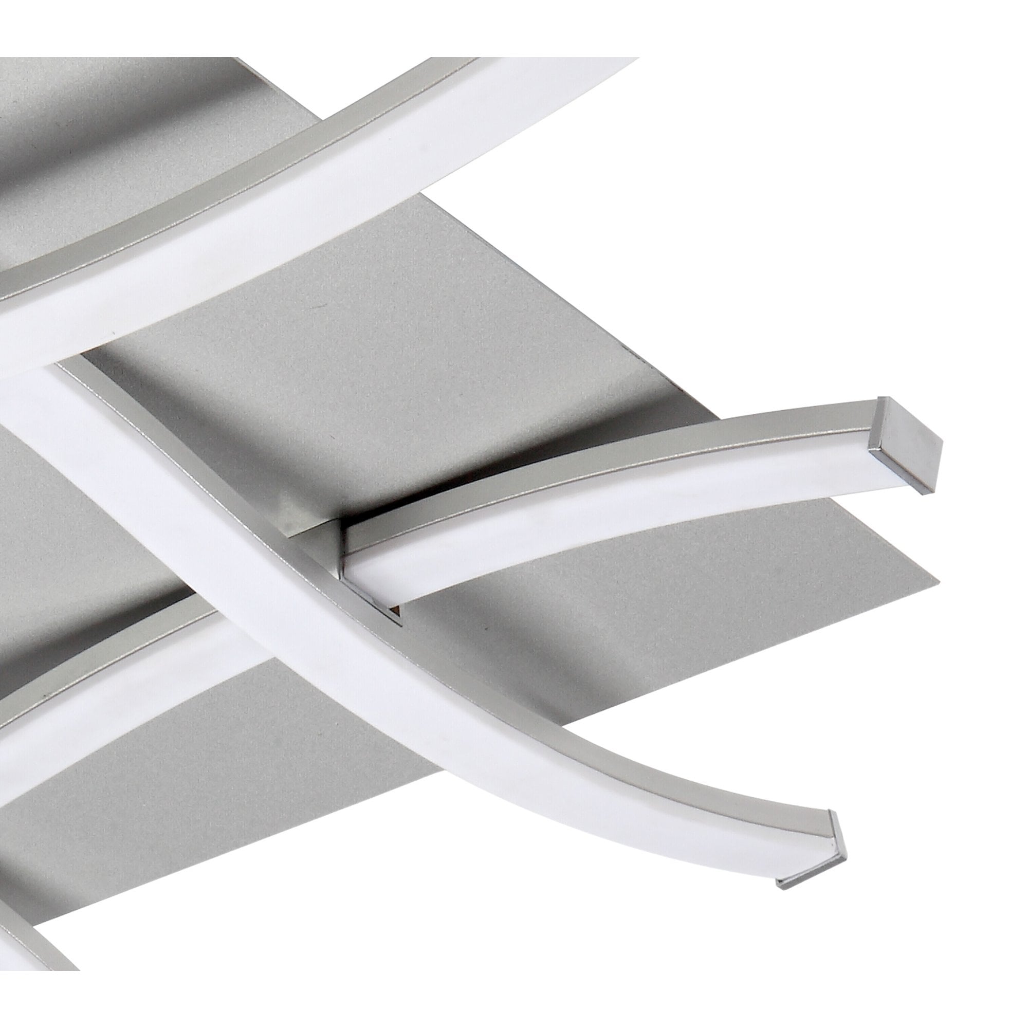 M4984 Nur Square Flush Ceiling 34W LED Silver/Frosted Acrylic/Polished Chrome