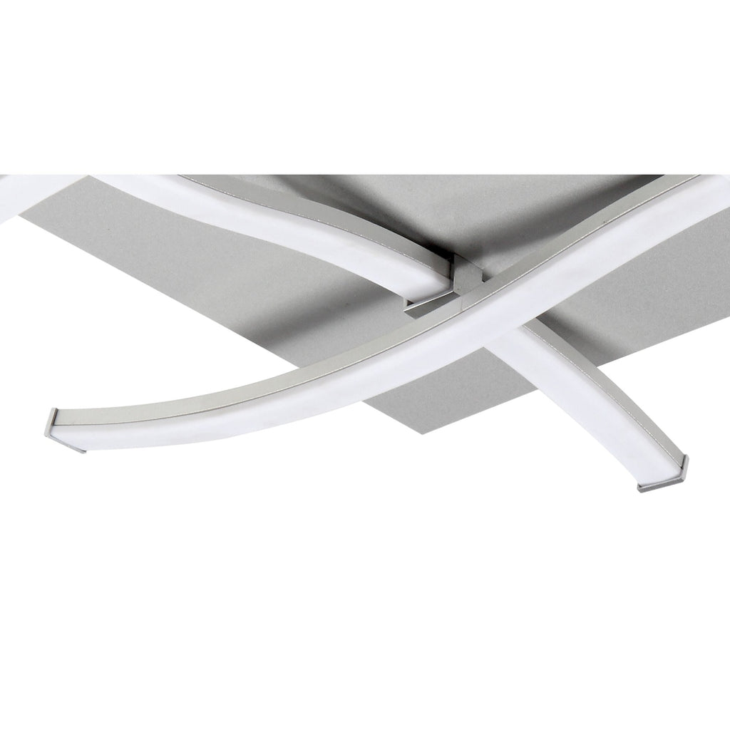 M4984 Nur Square Flush Ceiling 34W LED Silver/Frosted Acrylic/Polished Chrome