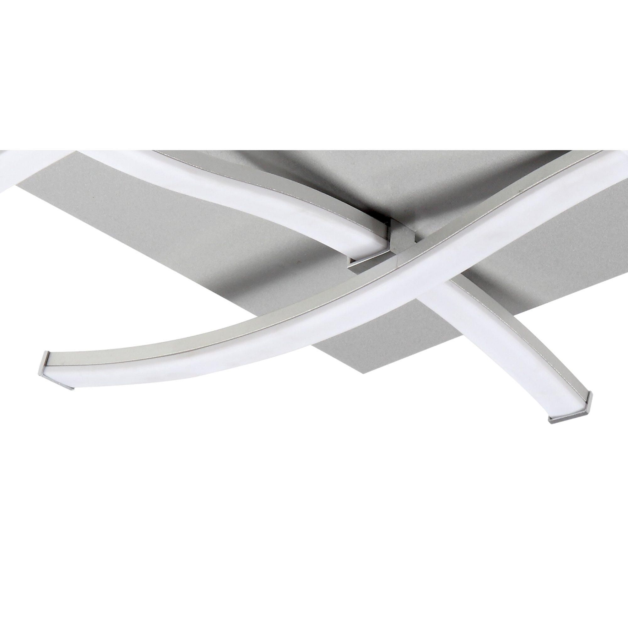 M4984 Nur Square Flush Ceiling 34W LED Silver/Frosted Acrylic/Polished Chrome
