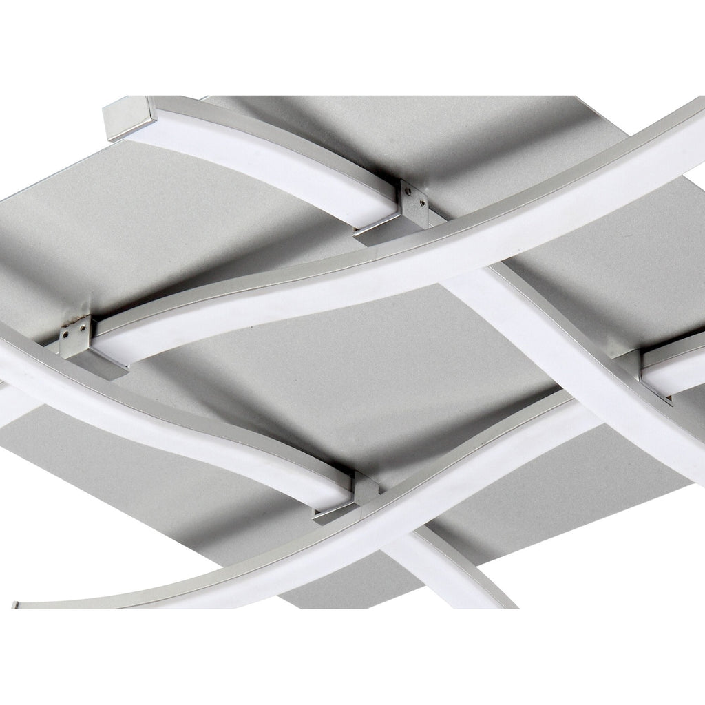 M4984 Nur Square Flush Ceiling 34W LED Silver/Frosted Acrylic/Polished Chrome