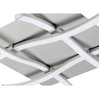 M4984 Nur Square Flush Ceiling 34W LED Silver/Frosted Acrylic/Polished Chrome
