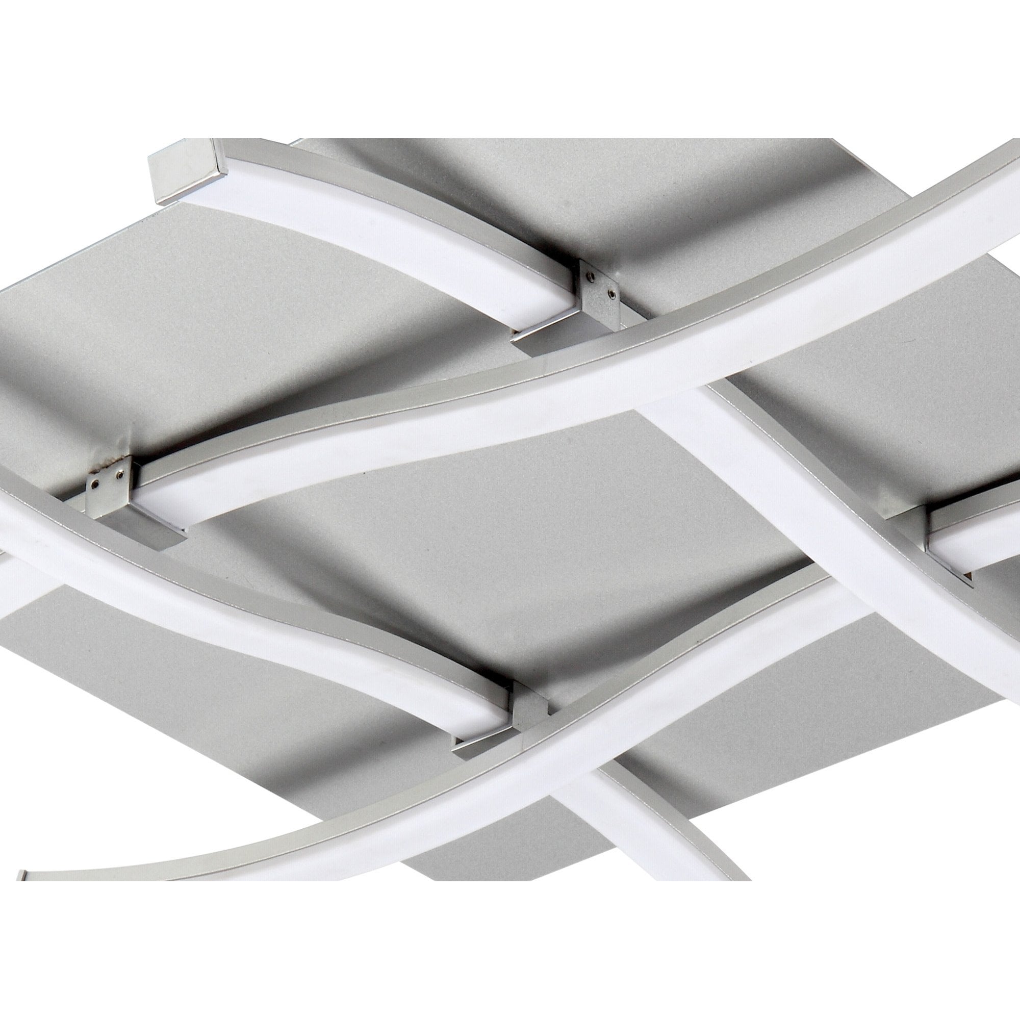 M4984 Nur Square Flush Ceiling 34W LED Silver/Frosted Acrylic/Polished Chrome