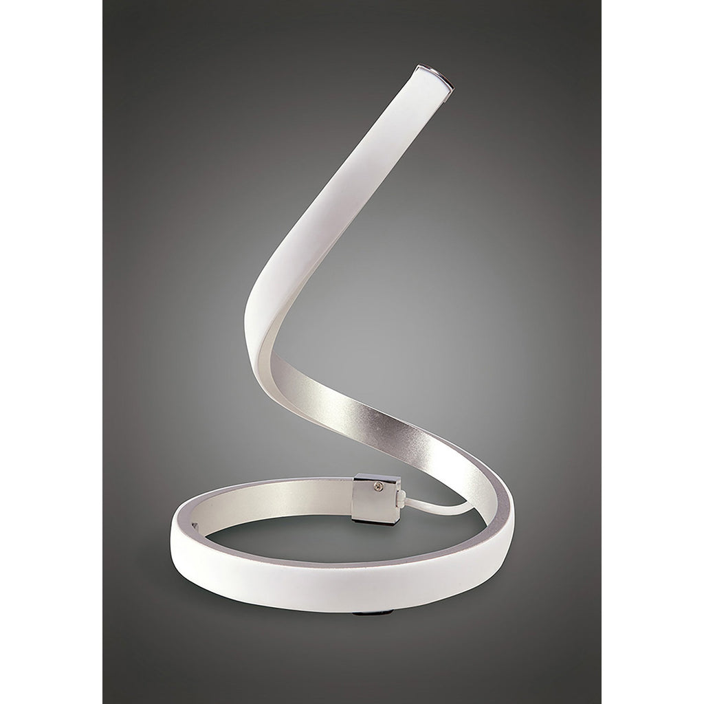 M4986 Nur Table Lamp 15W LED Silver/Frosted Acrylic/Polished Chrome