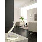 M4986 Nur Table Lamp 15W LED Silver/Frosted Acrylic/Polished Chrome