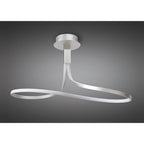 M4987 Nur Rectangular Semi Flush Tall 40W LED Silver/Frosted Acrylic/Polished Chrome