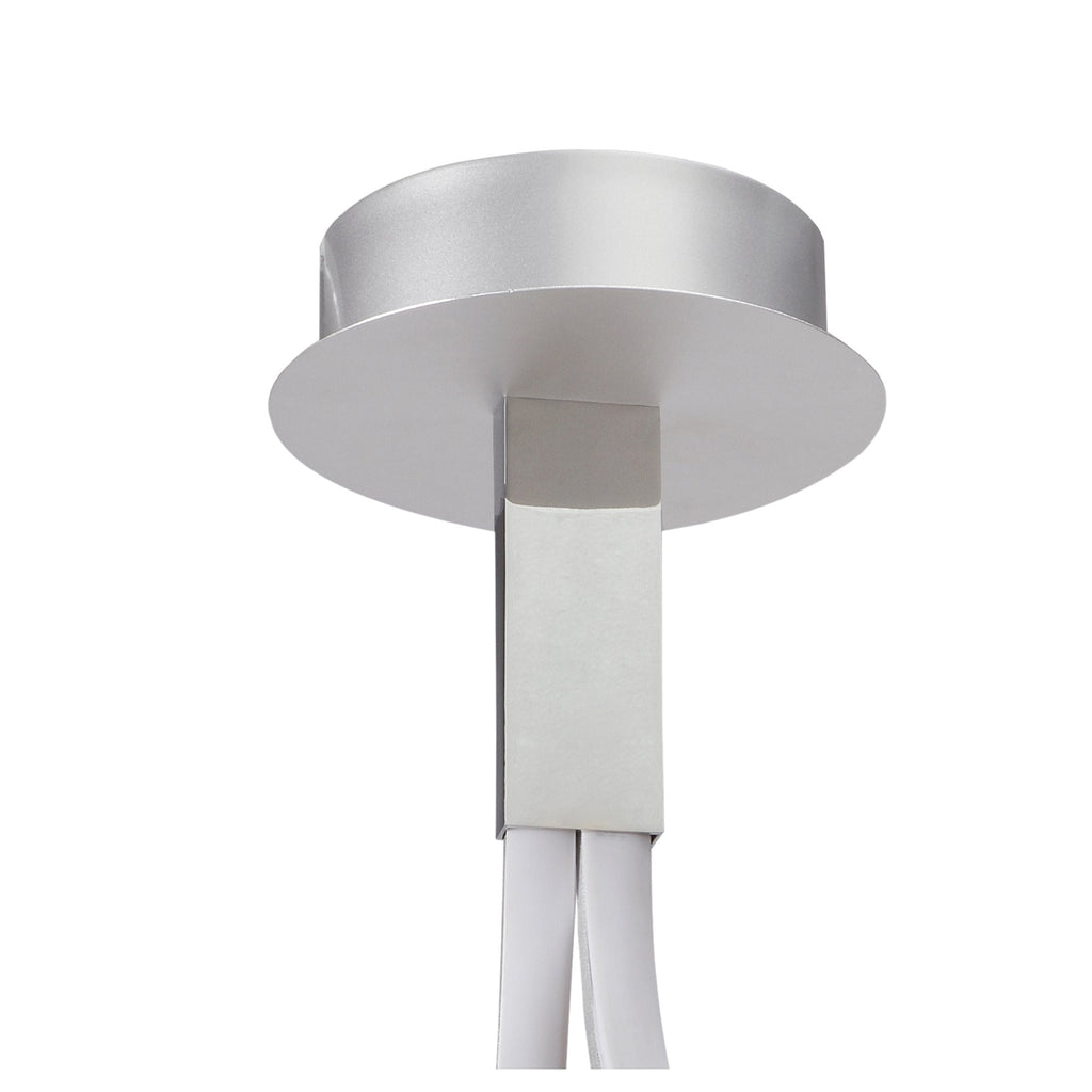 M4987 Nur Rectangular Semi Flush Tall 40W LED Silver/Frosted Acrylic/Polished Chrome