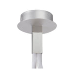 M4987 Nur Rectangular Semi Flush Tall 40W LED Silver/Frosted Acrylic/Polished Chrome