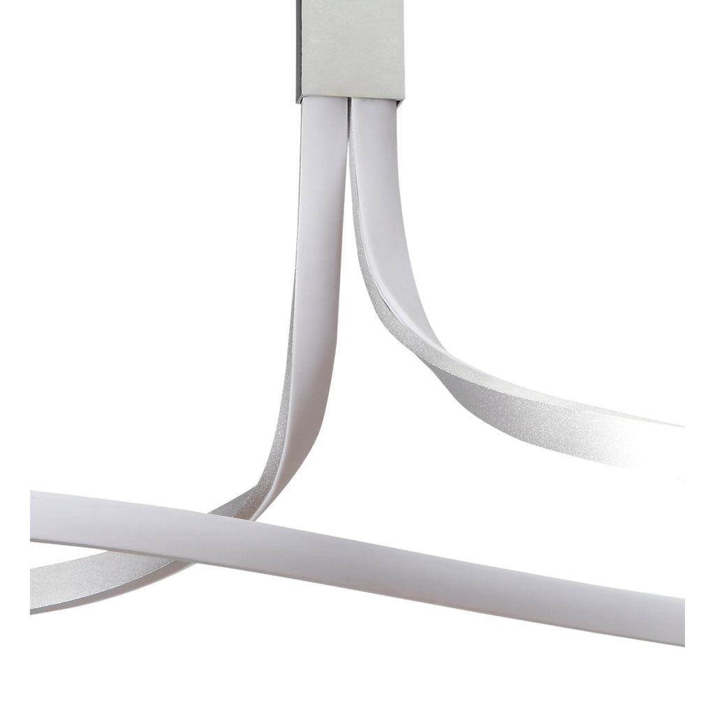 M4987 Nur Rectangular Semi Flush Tall 40W LED Silver/Frosted Acrylic/Polished Chrome