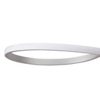 M4987 Nur Rectangular Semi Flush Tall 40W LED Silver/Frosted Acrylic/Polished Chrome