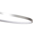 M4987 Nur Rectangular Semi Flush Tall 40W LED Silver/Frosted Acrylic/Polished Chrome