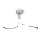 M4995 Nur Rectangular Semi Flush 40W LED Dimmable Silver/Frosted Acrylic/Polished Chrome