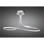 M4995 Nur Rectangular Semi Flush 40W LED Dimmable Silver/Frosted Acrylic/Polished Chrome