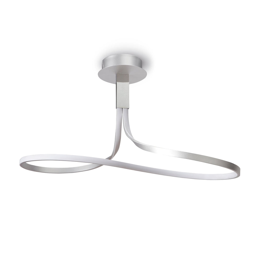 M4995 Nur Rectangular Semi Flush 40W LED Dimmable Silver/Frosted Acrylic/Polished Chrome