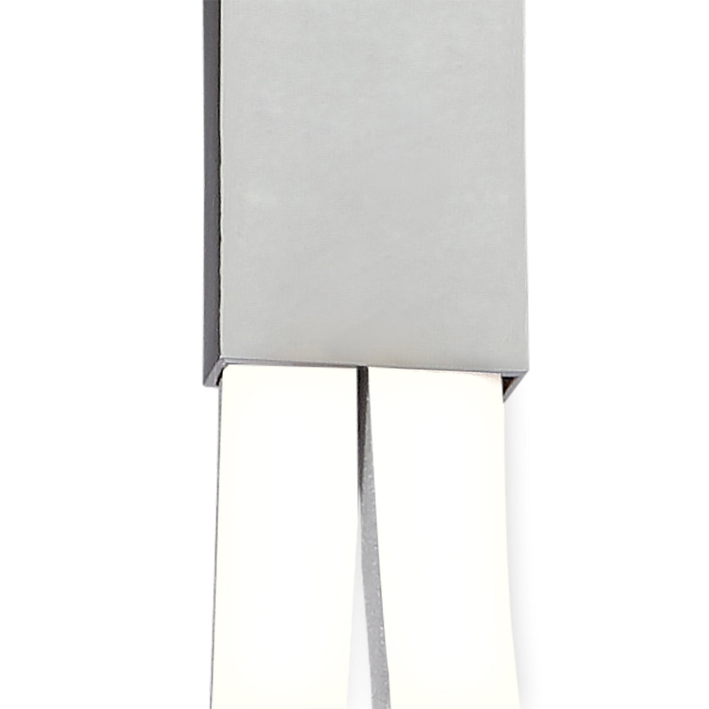 M4995 Nur Rectangular Semi Flush 40W LED Dimmable Silver/Frosted Acrylic/Polished Chrome