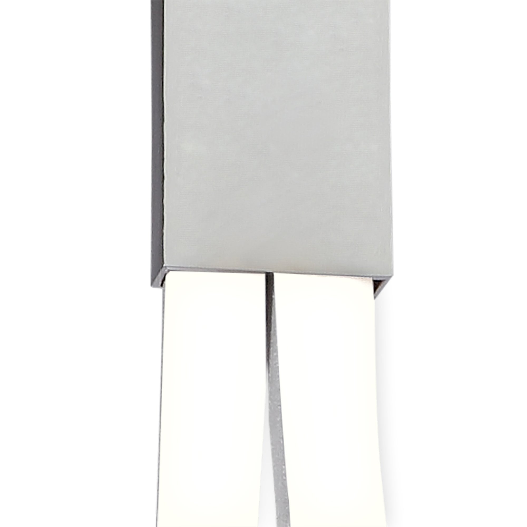 M4995 Nur Rectangular Semi Flush 40W LED Dimmable Silver/Frosted Acrylic/Polished Chrome