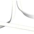 M4995 Nur Rectangular Semi Flush 40W LED Dimmable Silver/Frosted Acrylic/Polished Chrome