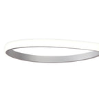 M4995 Nur Rectangular Semi Flush 40W LED Dimmable Silver/Frosted Acrylic/Polished Chrome