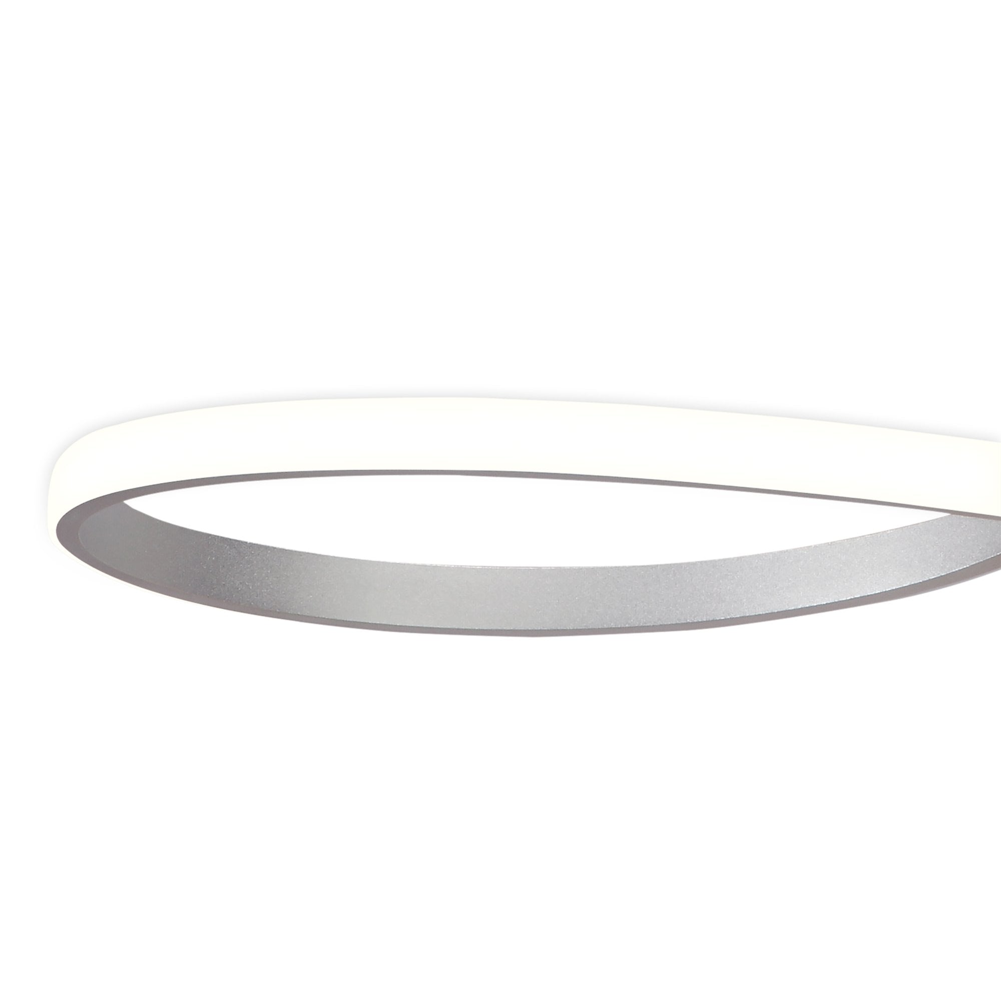 M4995 Nur Rectangular Semi Flush 40W LED Dimmable Silver/Frosted Acrylic/Polished Chrome