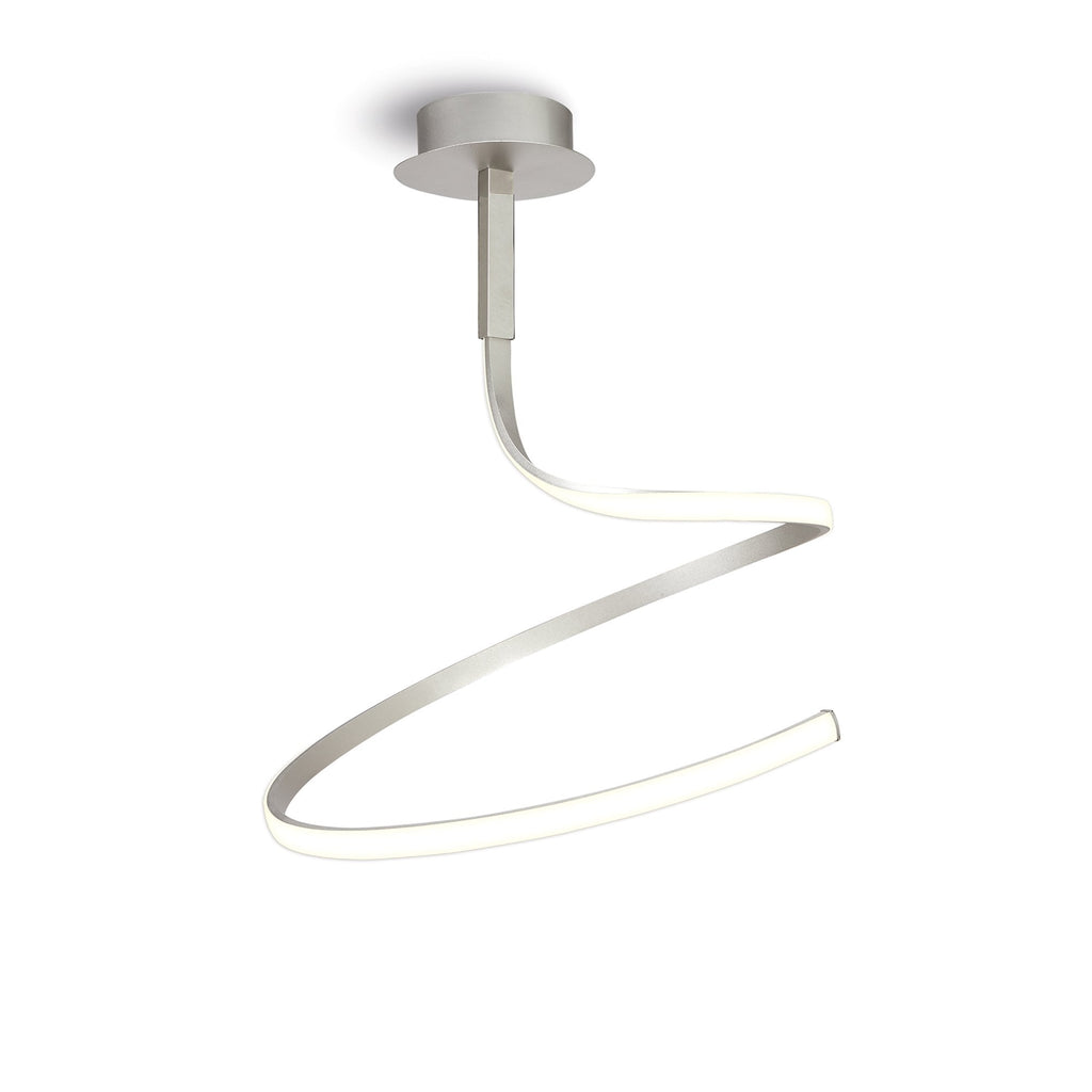 M4996 Nur Semi Flush 30W LED Dimmable Silver/Frosted Acrylic/Polished Chrome