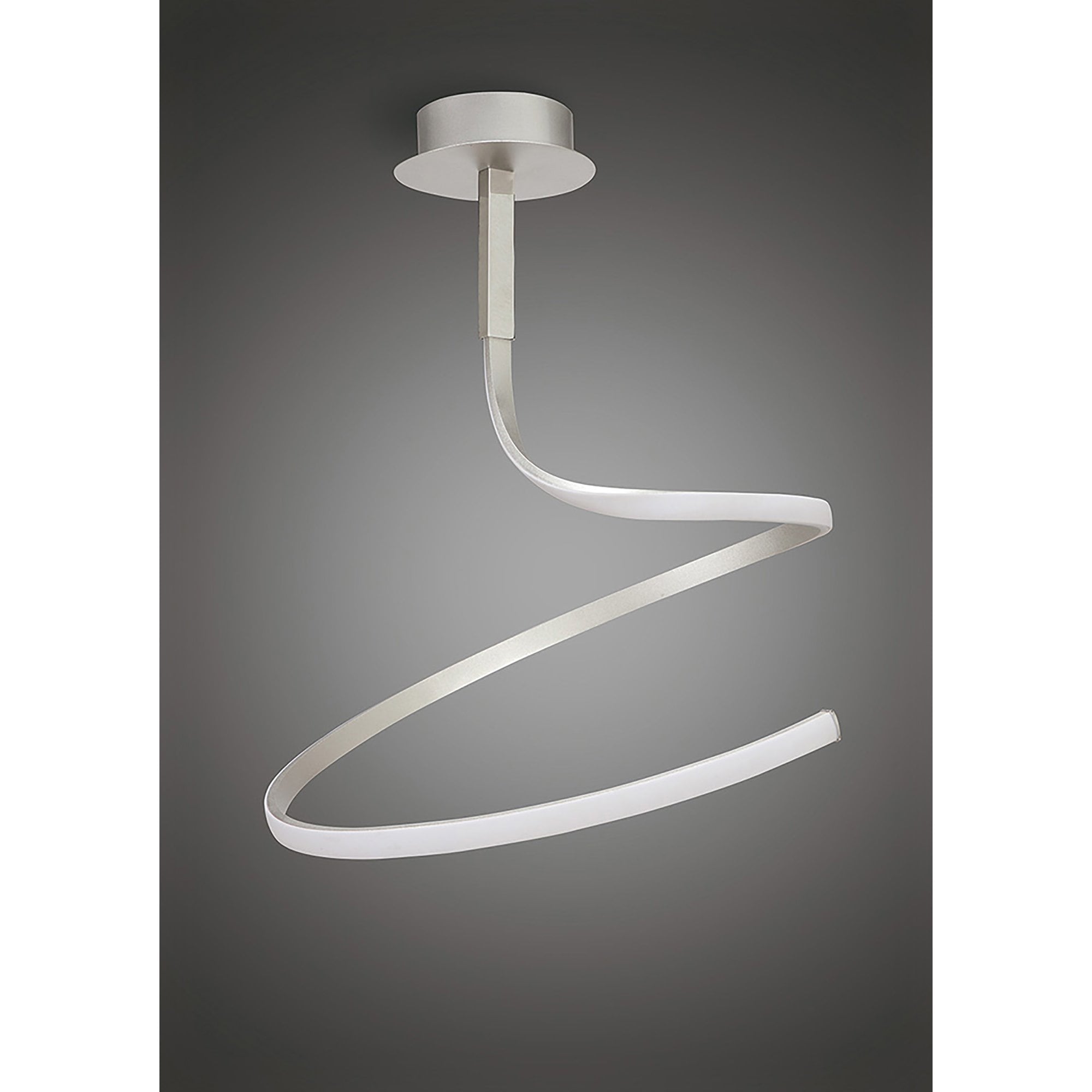 M4996 Nur Semi Flush 30W LED Dimmable Silver/Frosted Acrylic/Polished Chrome