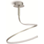 M4996 Nur Semi Flush 30W LED Dimmable Silver/Frosted Acrylic/Polished Chrome