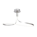 M4997 Nur Rectangular Semi Flush Tall 40W LED Dimmable Silver/Frosted Acrylic/Polished Chrome