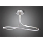 M4997 Nur Rectangular Semi Flush Tall 40W LED Dimmable Silver/Frosted Acrylic/Polished Chrome