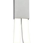 M4997 Nur Rectangular Semi Flush Tall 40W LED Dimmable Silver/Frosted Acrylic/Polished Chrome